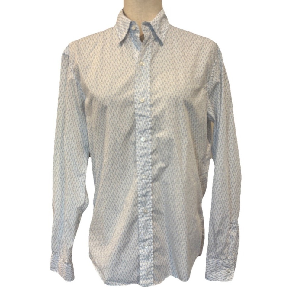 Frank & Eileen Bird Print FINBAR Button-Up Long Sleeve Women's Shirt Size Small